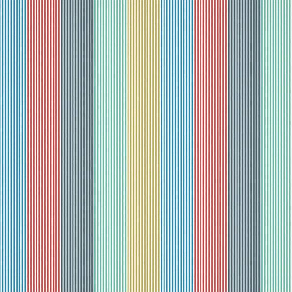 Funfair Stripe Ink/Aqua/Kiwi/Marine/Poppy Fabric by Harlequin