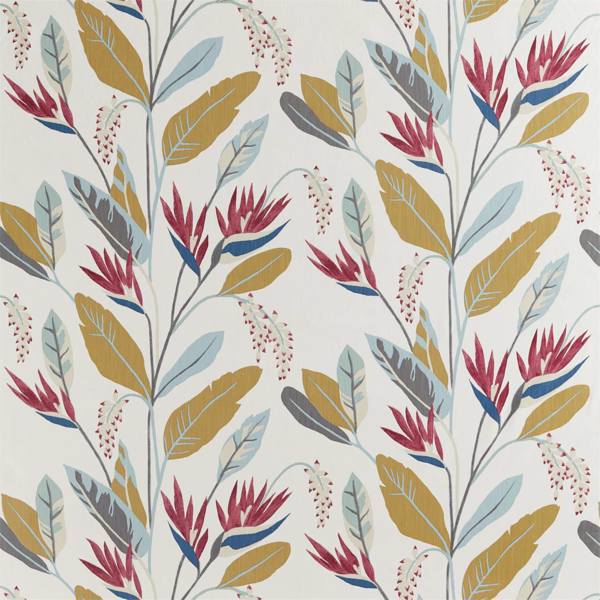 Llenya Cerise/Harbour/Saffron Fabric by Harlequin