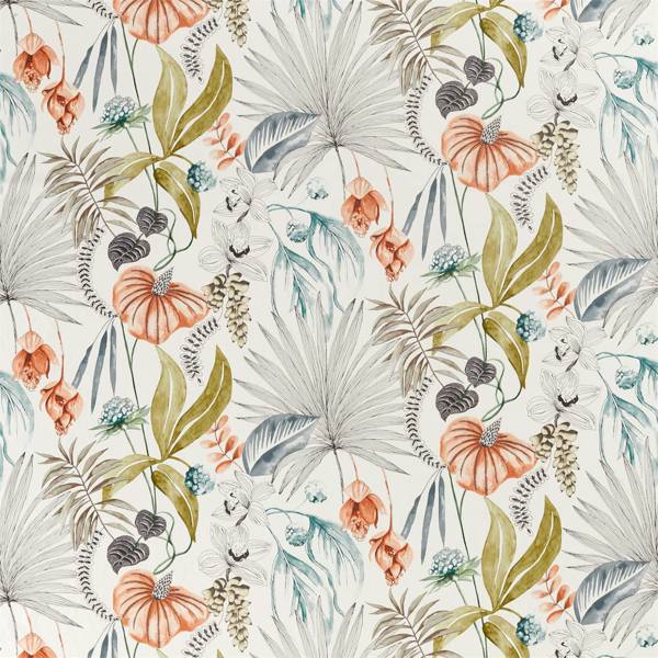 Habanera Coral/Harbour/Lime Fabric by Harlequin