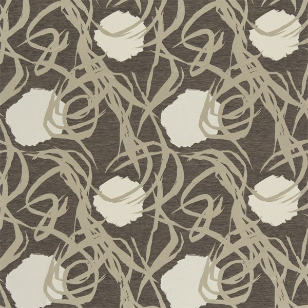 Soleil Charcoal Neutral Chalk Fabric by Harlequin