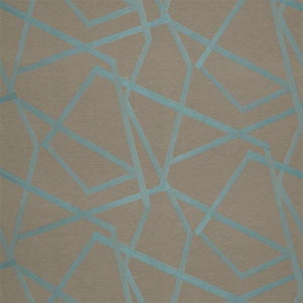 Sumi Sepia/Teal Fabric by Harlequin
