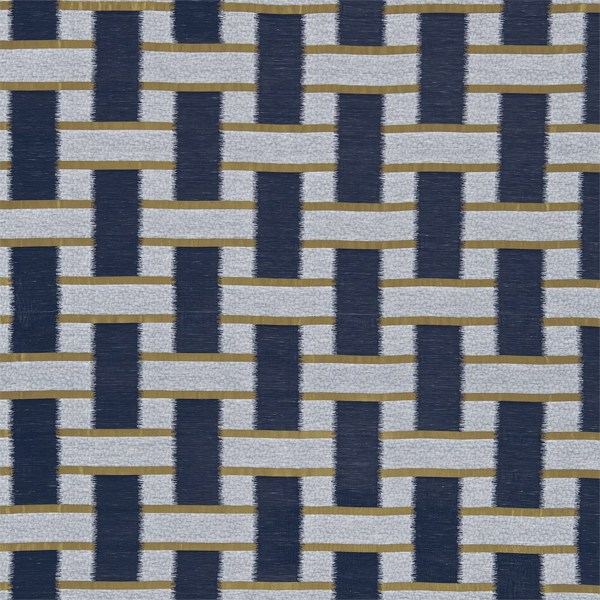 Saki Indigo/Ochre Fabric by Harlequin