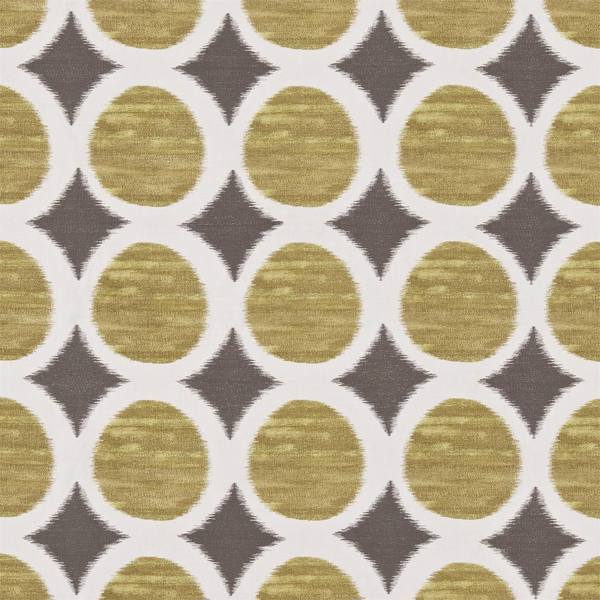 Kumiko Mustard/Steel Fabric by Harlequin