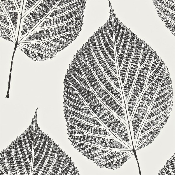 Leaf Onyx/Chalk Wallpaper by Harlequin