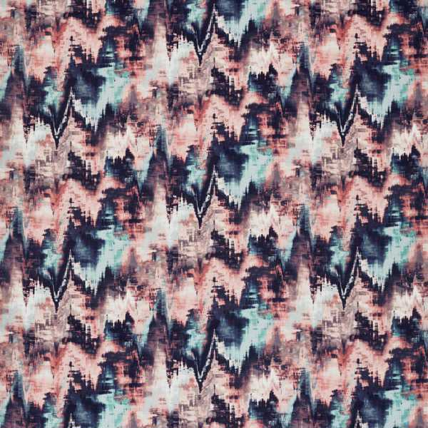 Distortion Rosewood/Neptune/Azure Fabric by Harlequin