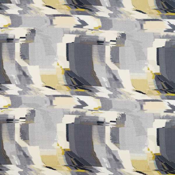 Perspective Charcoal/Gold Fabric by Harlequin