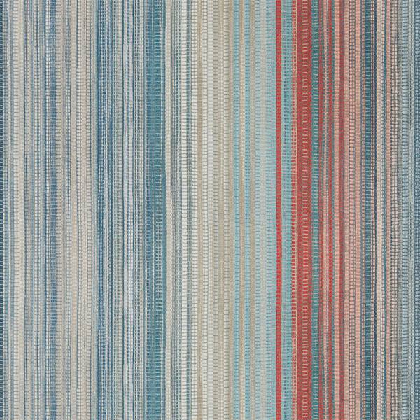 Spectro Stripe Teal/Sedona/Rust Wallpaper by Harlequin