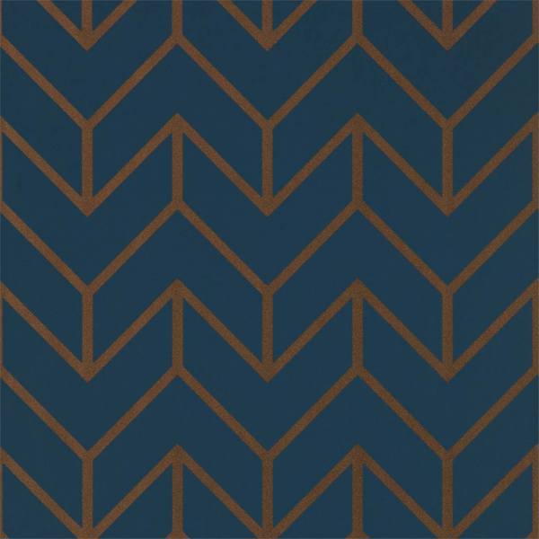 Tessellation Marine/Copper Wallpaper by Harlequin