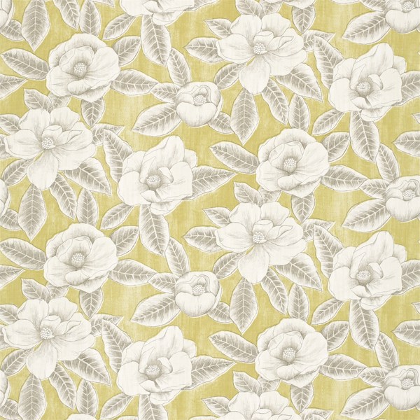 Floria Primrose/Linen Fabric by Harlequin