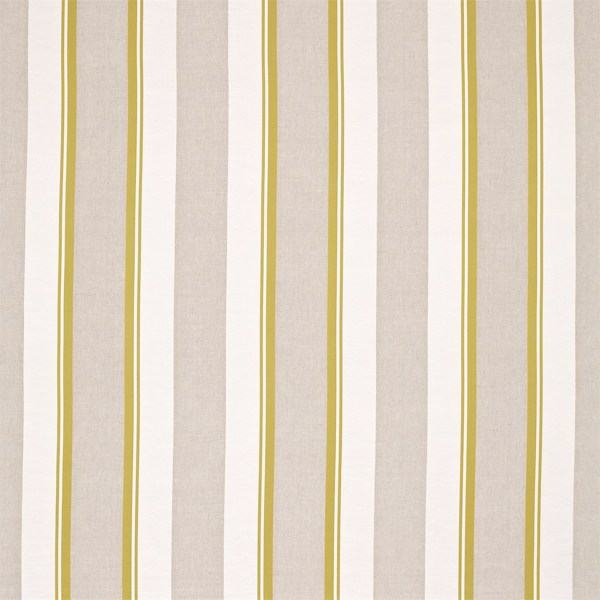 Laurier Mustard/Linen Fabric by Harlequin
