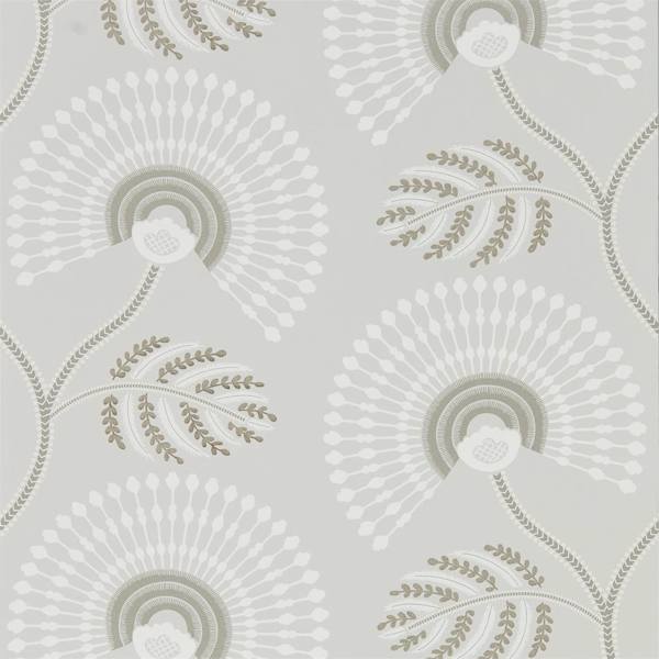 Louella Linen/Silver Wallpaper by Harlequin