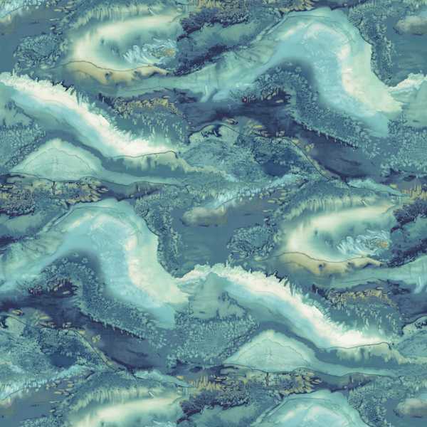 Reflected Obsidian Azurite Wallpaper by Harlequin