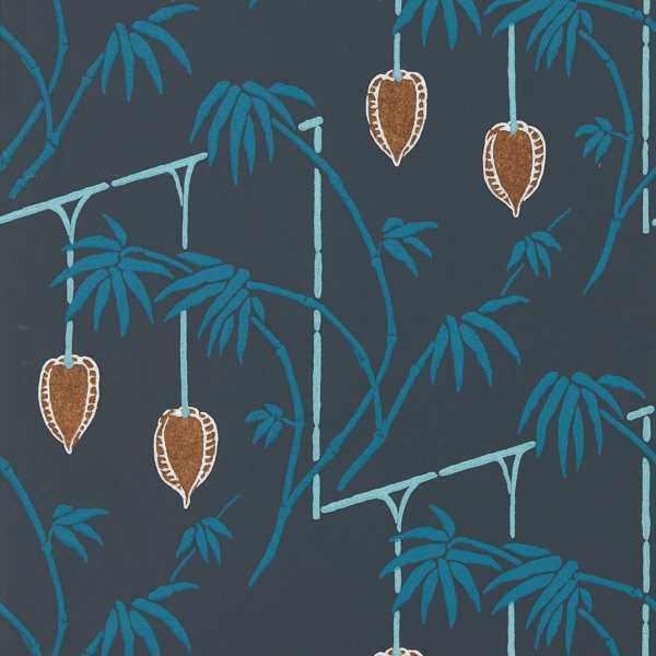 Kimiko Japanese Ink/Copper Wallpaper by Harlequin