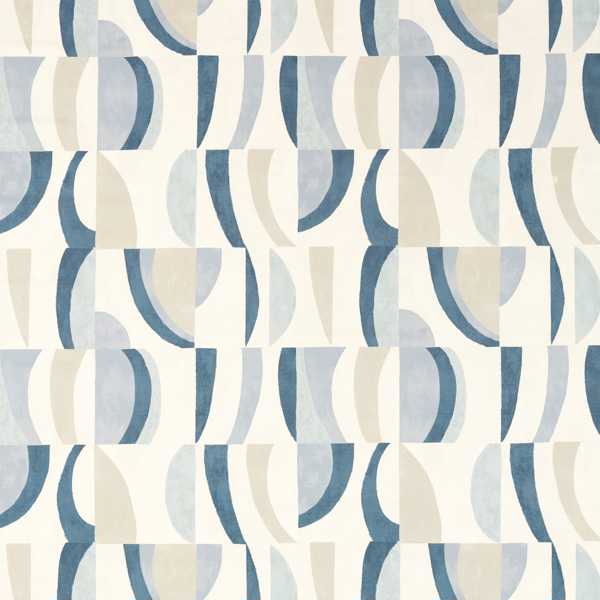 Torillo Sky/Cornflower/Linen Fabric by Harlequin
