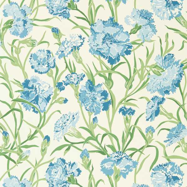 Fleur de Joie French Blue/Succulent/Soft Focus Wallpaper by Harlequin