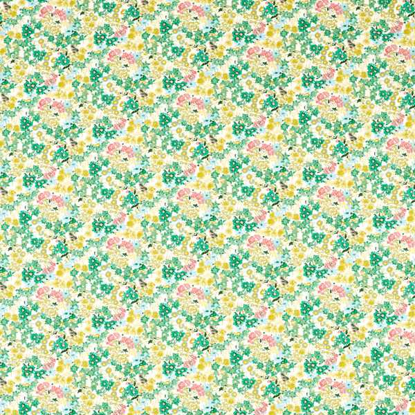 Wildflower Meadow Rose/Emerald/Peridot Fabric by Harlequin