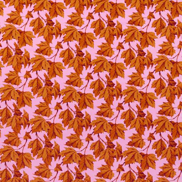 Dappled Leaf Amber/Rose Fabric by Harlequin