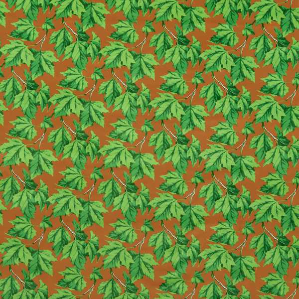 Dappled Leaf Emerald/Amber Fabric by Harlequin