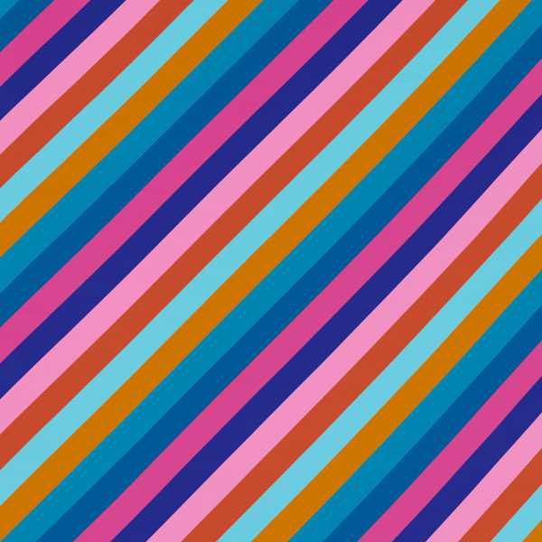 Sherbet Stripe Lapis/Spinel/Aquamarine Fabric by Harlequin