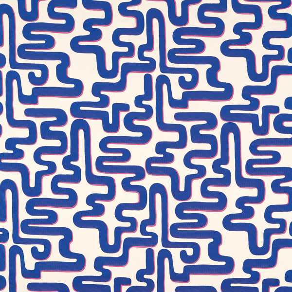 Meander Lapis/Spinel Fabric by Harlequin