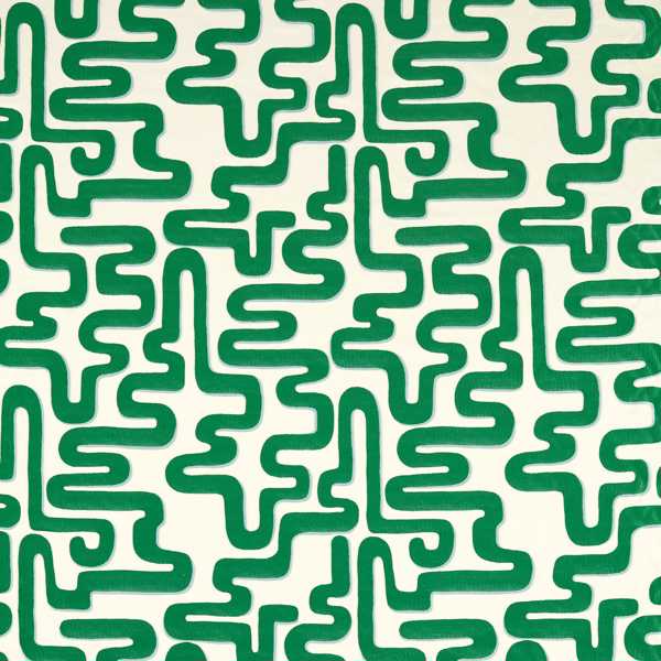 Meander Emerald/Aquamarine Fabric by Harlequin