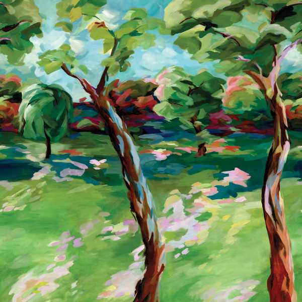 In The Woods Sky/Emerald/Carnelian Wallpaper by Harlequin