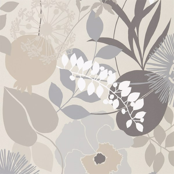 Doyenne Mist/Linen/Hessian Wallpaper by Harlequin