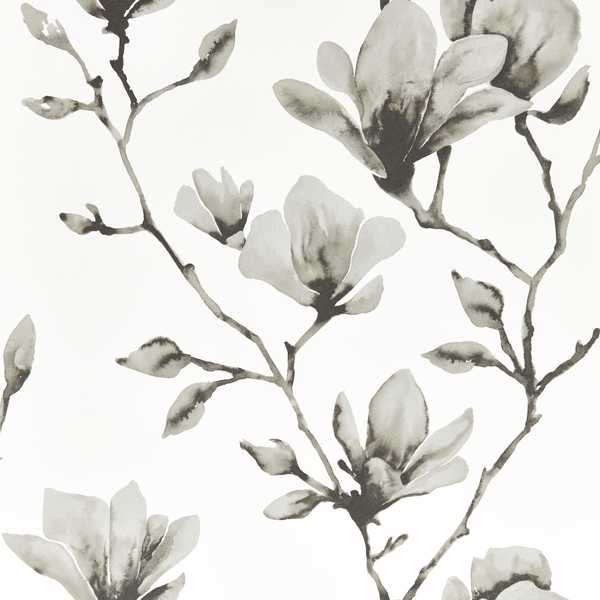 Lotus Wide Width Ivory/Gilver Wallpaper by Harlequin