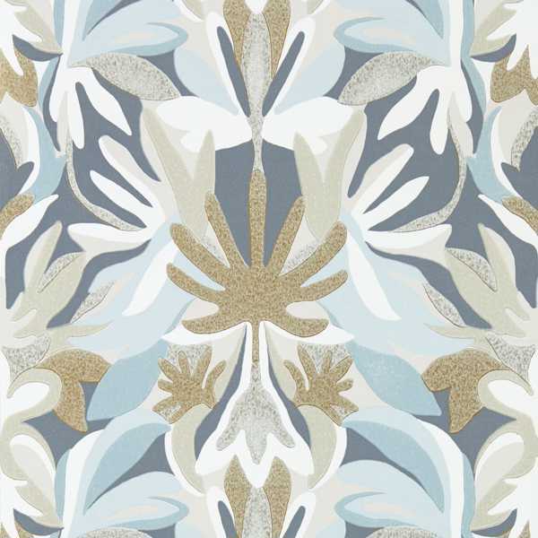 Melora Hempseed/Exhale/Gold Wallpaper by Harlequin