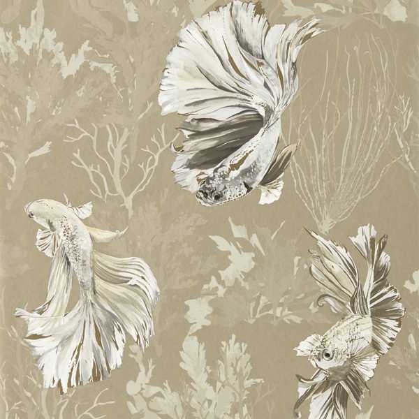 Halfmoon Gilver/ Tranquility Wallpaper by Harlequin