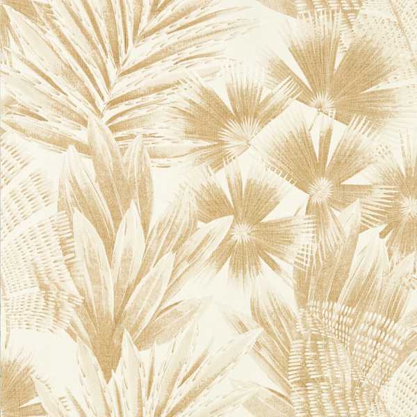 Matupi Parchment/ Gold Wallpaper by Harlequin