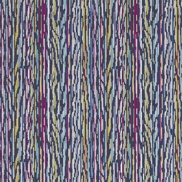 Nuru Aqua/Magenta/Denim Fabric by Harlequin