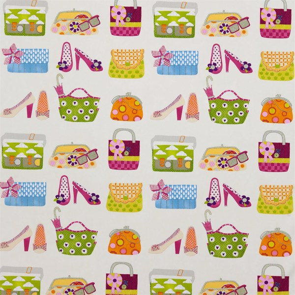 Pick N Mix Fuchsia Tangerine Apple Sparkle and Natural Fabric by Harlequin
