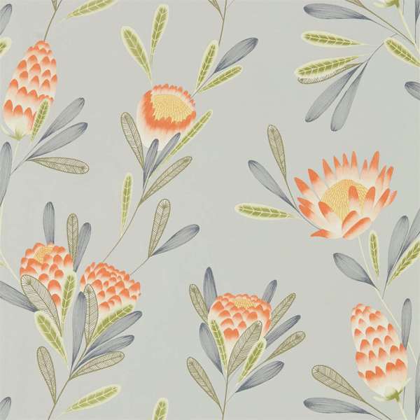 Cayo Coral/Silver Wallpaper by Harlequin