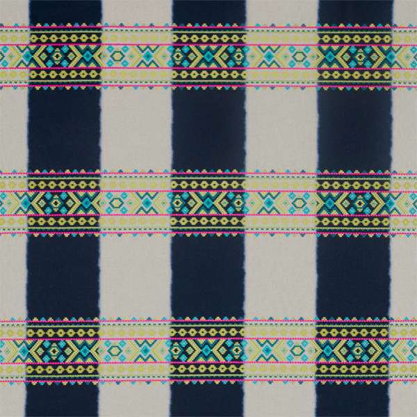 Bora Indigo/Zest/Cerise Fabric by Harlequin