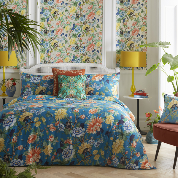 Sapphire Garden Sapphire Bedding by Clarke & Clarke