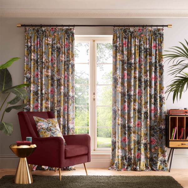 Passiflora Mineral Curtains by Clarke & Clarke