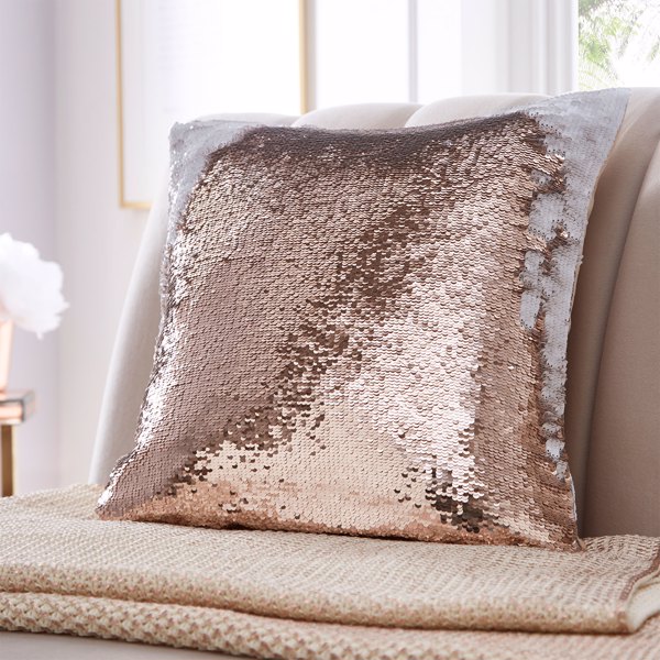 Sequin Cushion Rose Gold Bedding by Clarke & Clarke