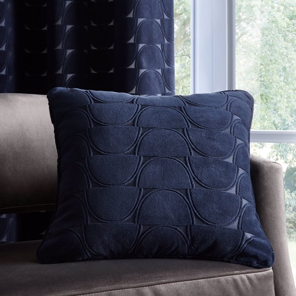 Lucca Midnight Cushions by Clarke & Clarke