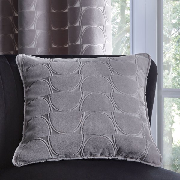 Lucca Silver Cushions by Clarke & Clarke