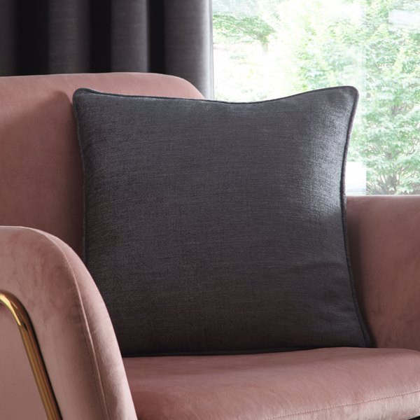 Arezzo Charcoal Cushions by Clarke & Clarke