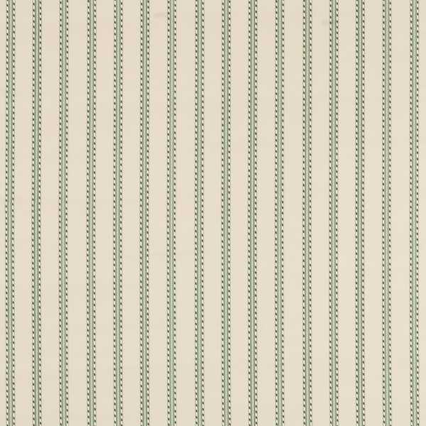 Holland Park Stripe Sage/Linen Fabric by Morris & Co