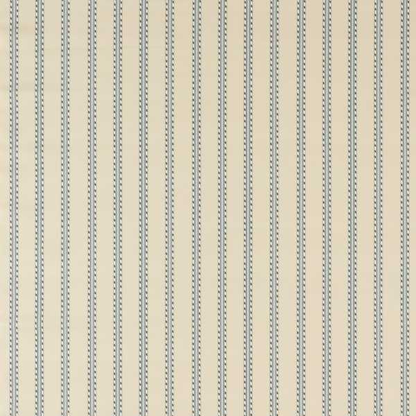 Holland Park Stripe Slate/Linen Fabric by Morris & Co