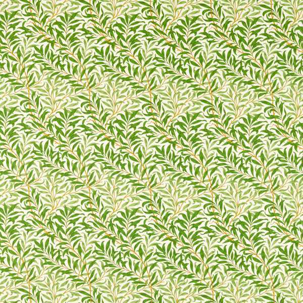 Willow Bough Leaf Green Fabric by Morris & Co