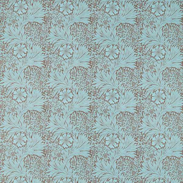 Marigold Sky/Chocolate Fabric by Morris & Co