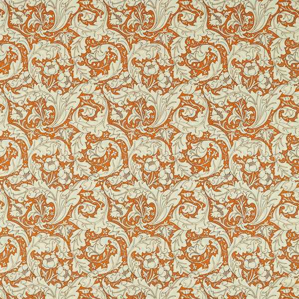 Bachelors Button Burnt Orange/Sky Fabric by Morris & Co