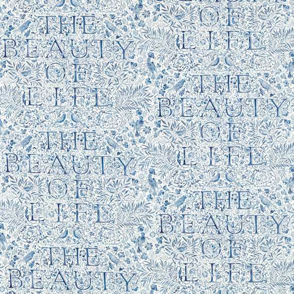 The Beauty of Life Indigo Fabric by Morris & Co