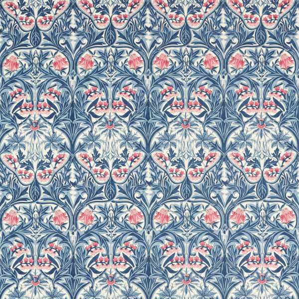 Bluebell Indigo/Rose Fabric by Morris & Co