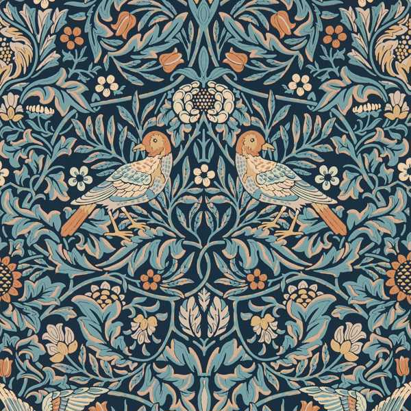Bird Webb’s Blue Wallpaper by Morris & Co