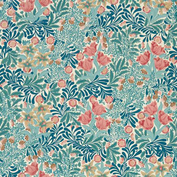 Bower Indigo/Barbed Berry Wallpaper by Morris & Co
